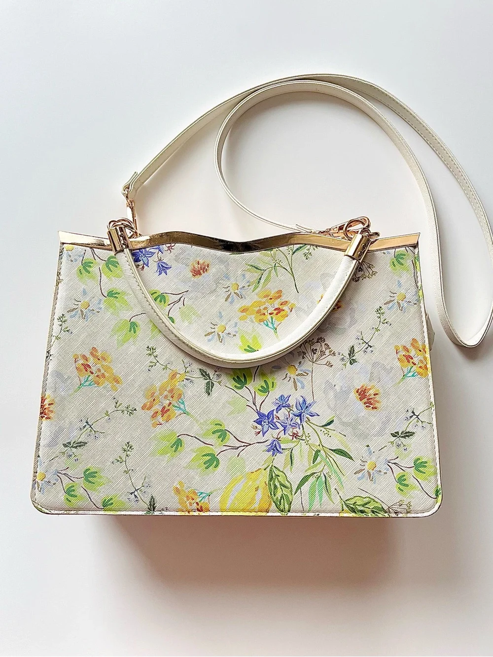 🍋 crossi gorgeous lemon + floral printed crossbody purse
